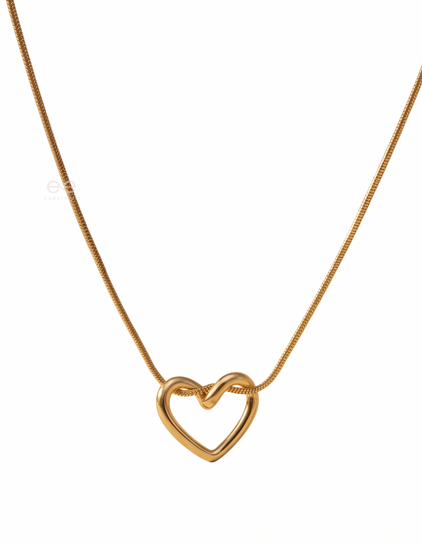 Minimalist Gold Heart Knot Necklace
