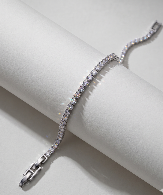 Minimalist Silver Tennis Bracelet – Petite