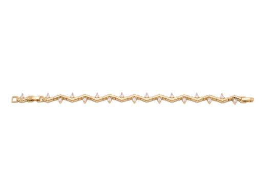 Chevron Diamond Link Bracelet