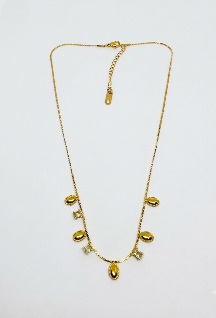 Celeste Dainty Charm Necklace - Gold plated