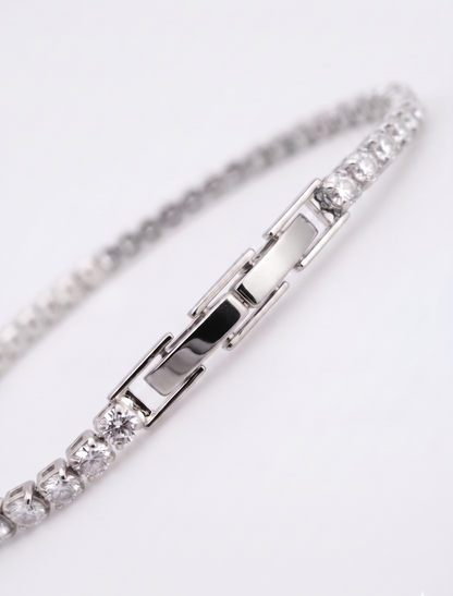 Classic Silver Tennis Bracelet