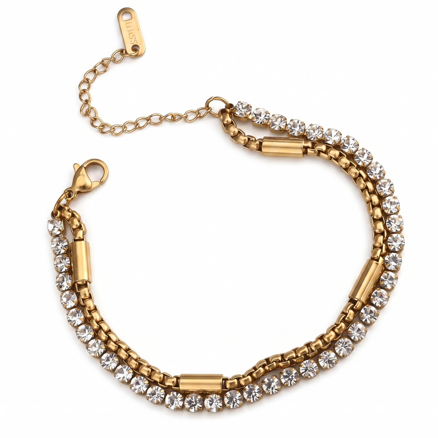 Double-layered gold-toned bracelet