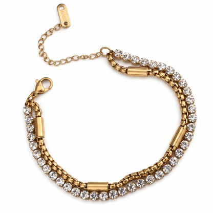 Double-layered gold-toned bracelet