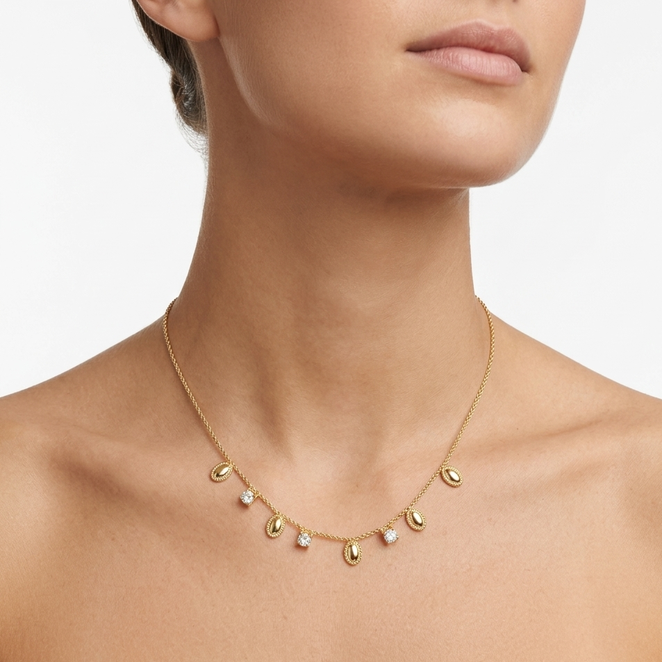 Celeste Dainty Charm Necklace - Gold plated