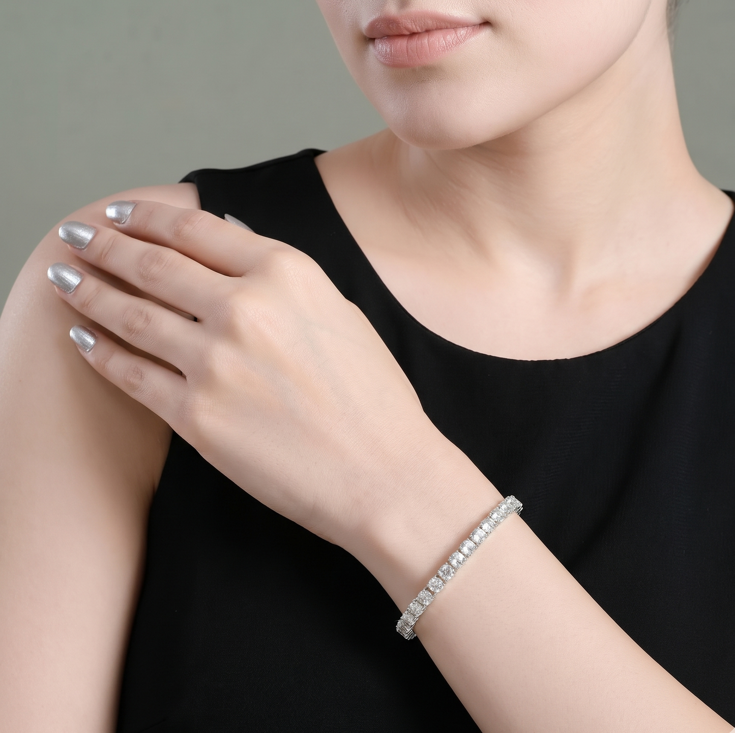 Classic Silver Tennis Bracelet