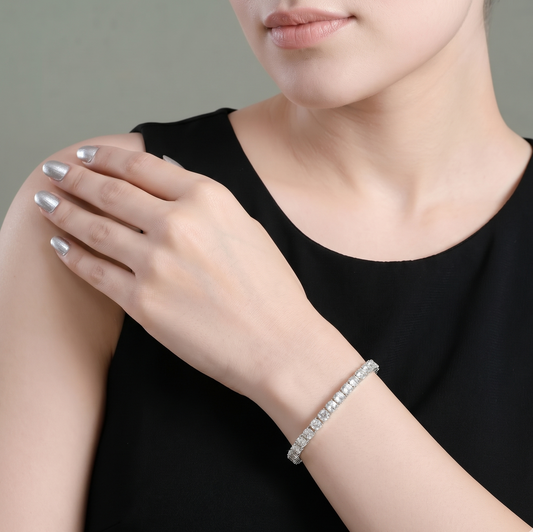 Classic Silver Tennis Bracelet
