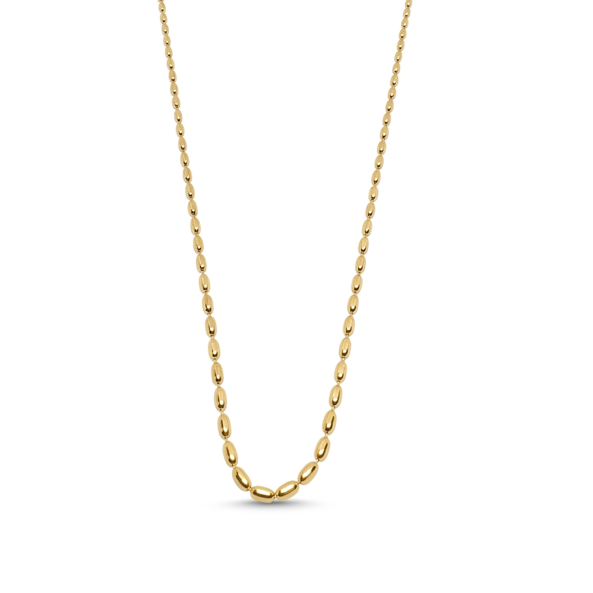 Minimalist Gold Rice-Bead Chain - Gold Plated
