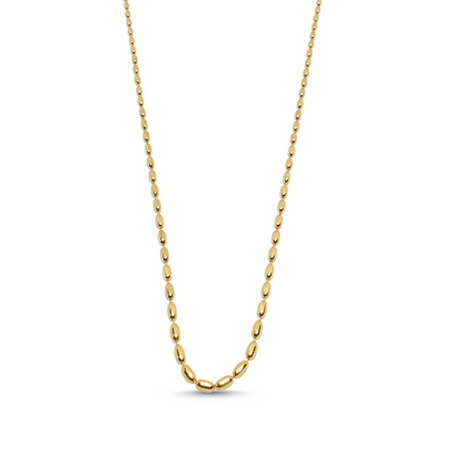 Minimalist Gold Rice-Bead Chain - Gold Plated