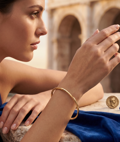 Classic Smooth Gold Plated Bangle