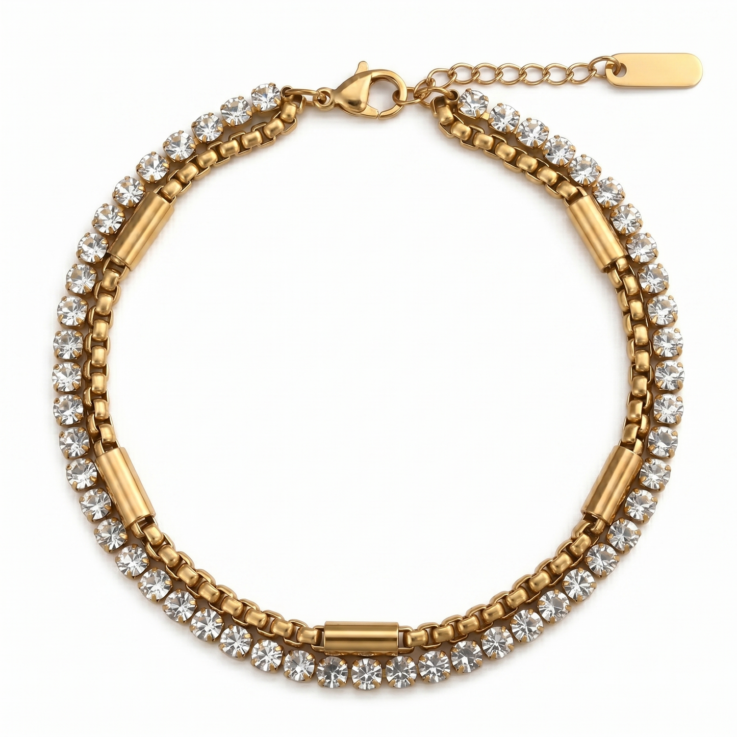 Double-layered gold-toned bracelet