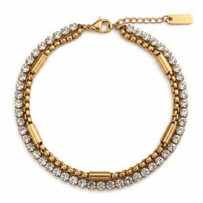 Double-layered gold-toned bracelet