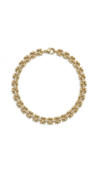 The Camille Pave Watch-Link Bracelet
