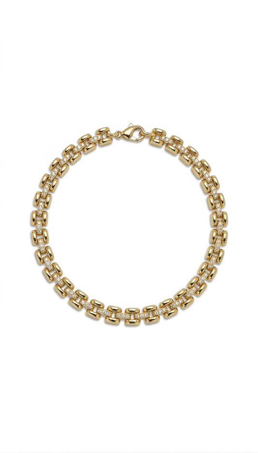The Camille Pave Watch-Link Bracelet