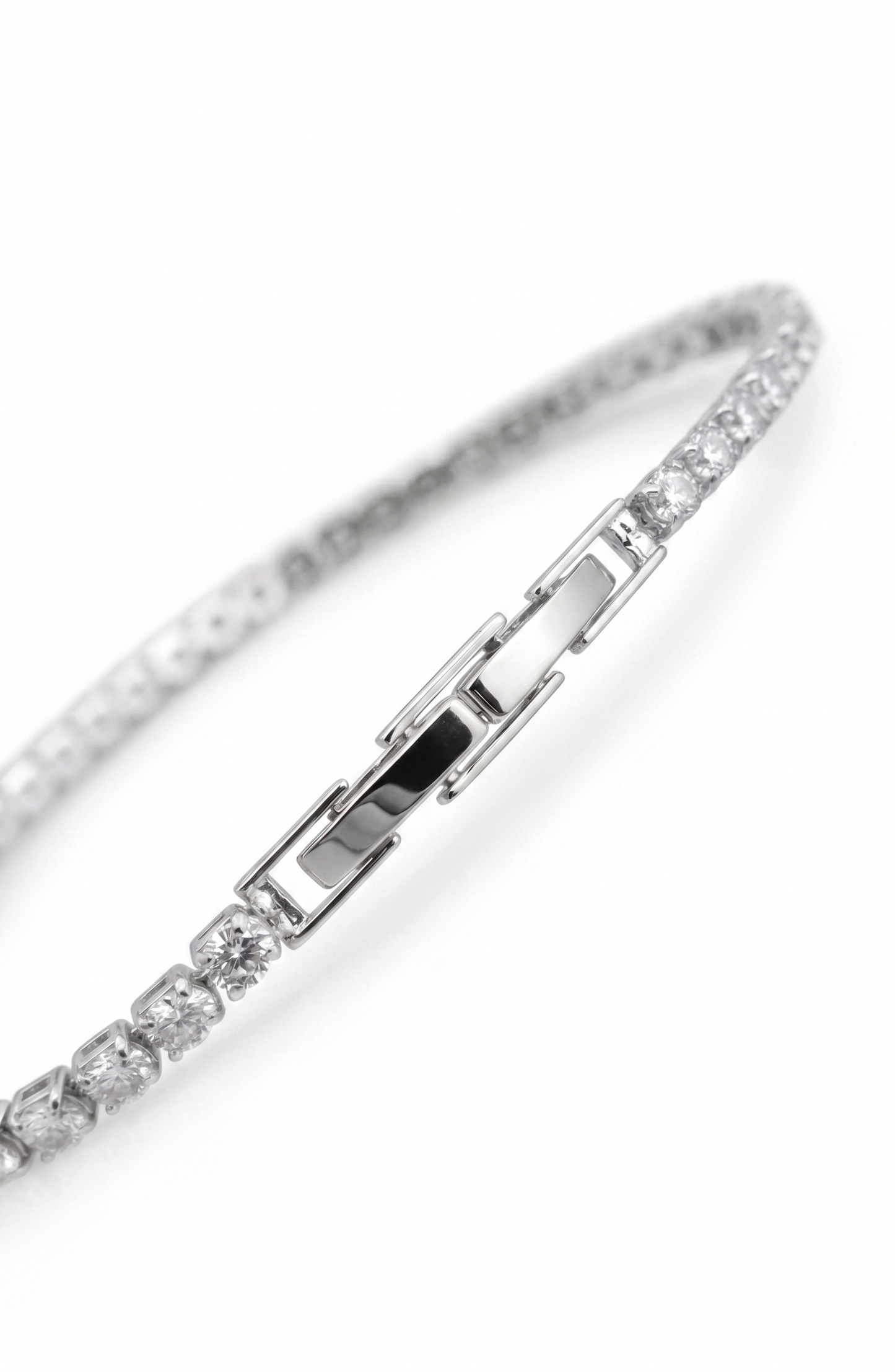 Minimalist Silver Tennis Bracelet – Petite