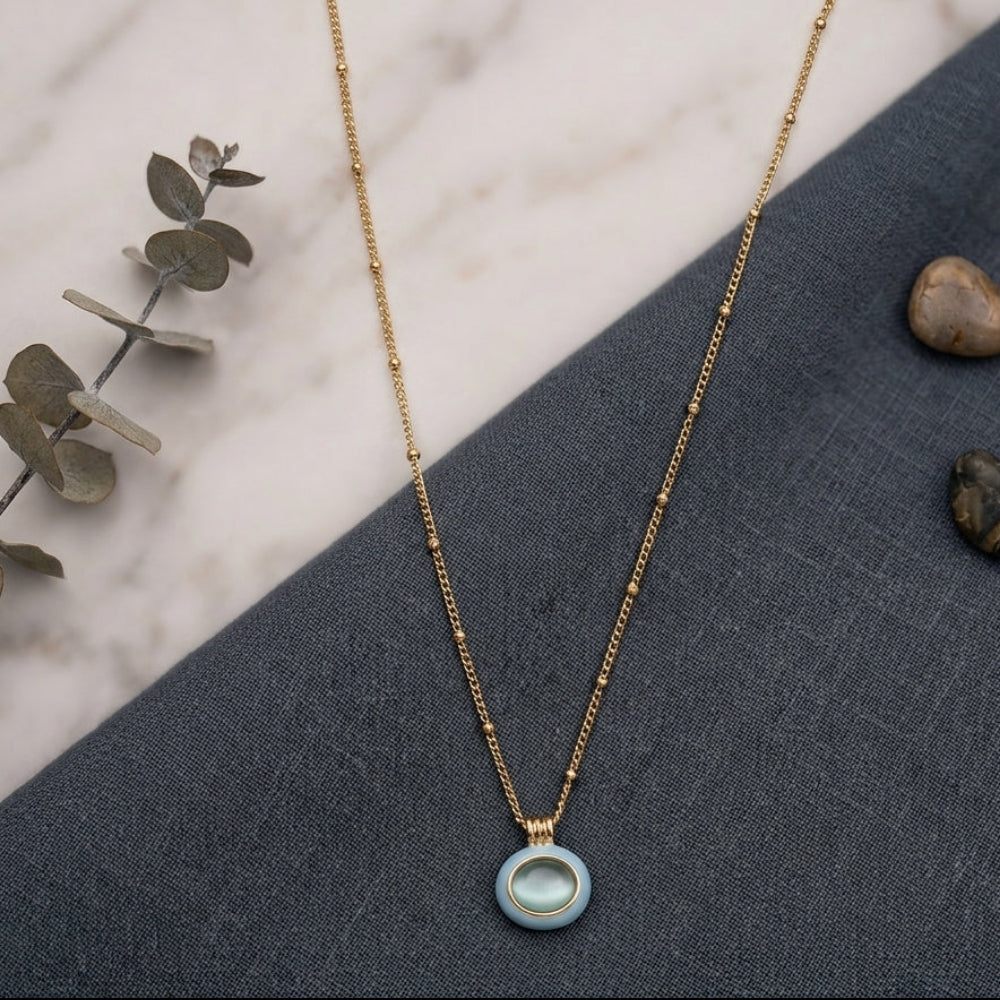 Emberlye Azure Serenity Necklace - Gold