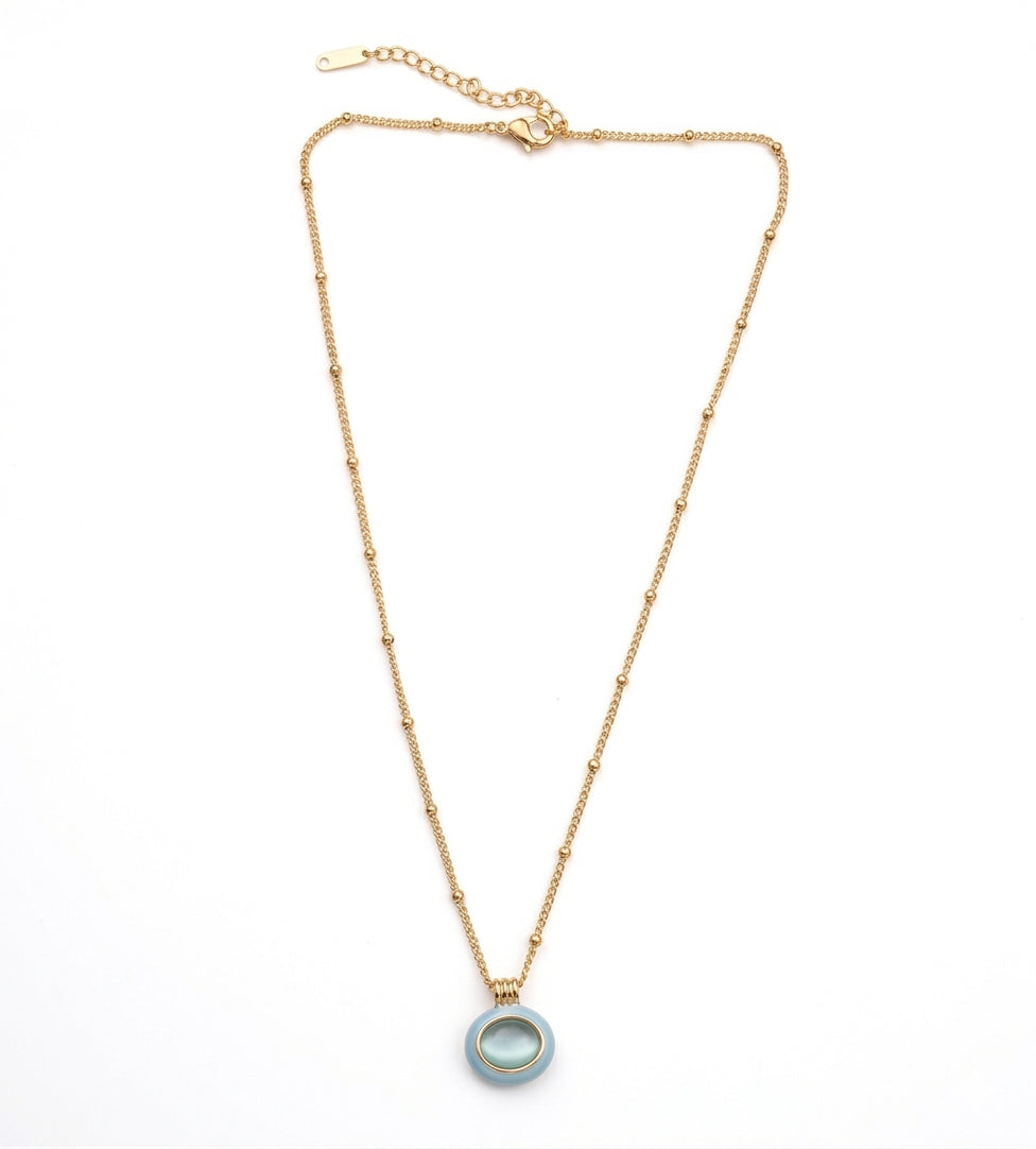 Emberlye Azure Serenity Necklace - Gold