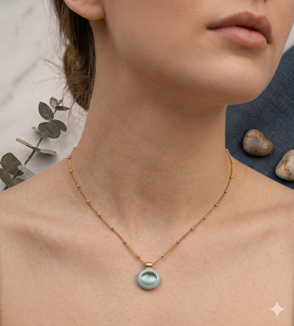 Emberlye Azure Serenity Necklace - Gold