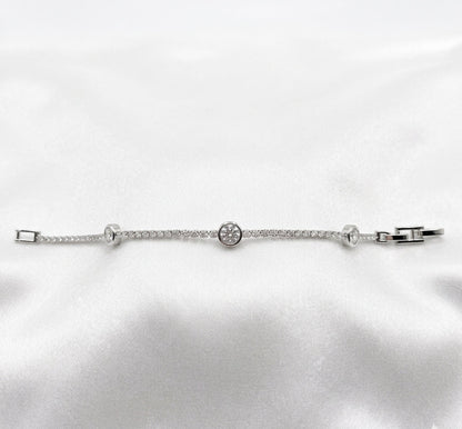Round Diamond Tennis Bracelet - Silver