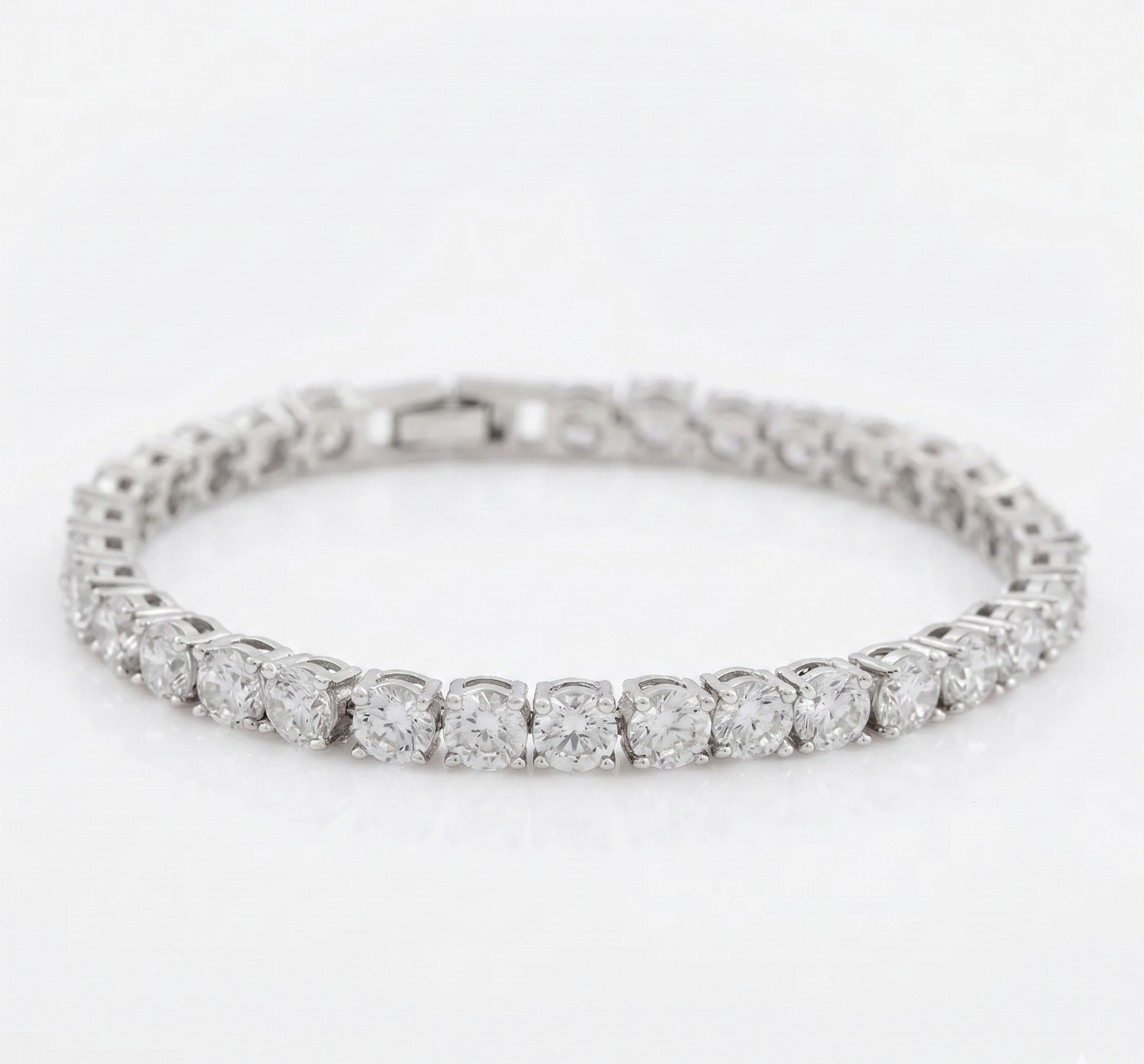Classic Silver Tennis Bracelet