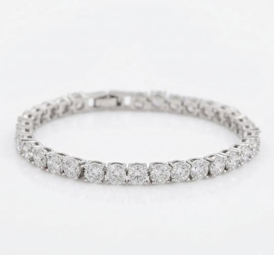 Classic Silver Tennis Bracelet